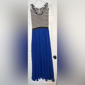 Maxi Dress with Racerback and Sheer Bottom - Women’s Large